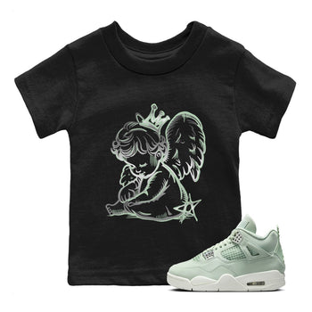 4s Abundance shirts to match jordans Neon Angel sneaker match tees Air Jordan 4 Seafoam match shoes to clothes SNRT Sneaker Tees Youth Baby Black 1 tee