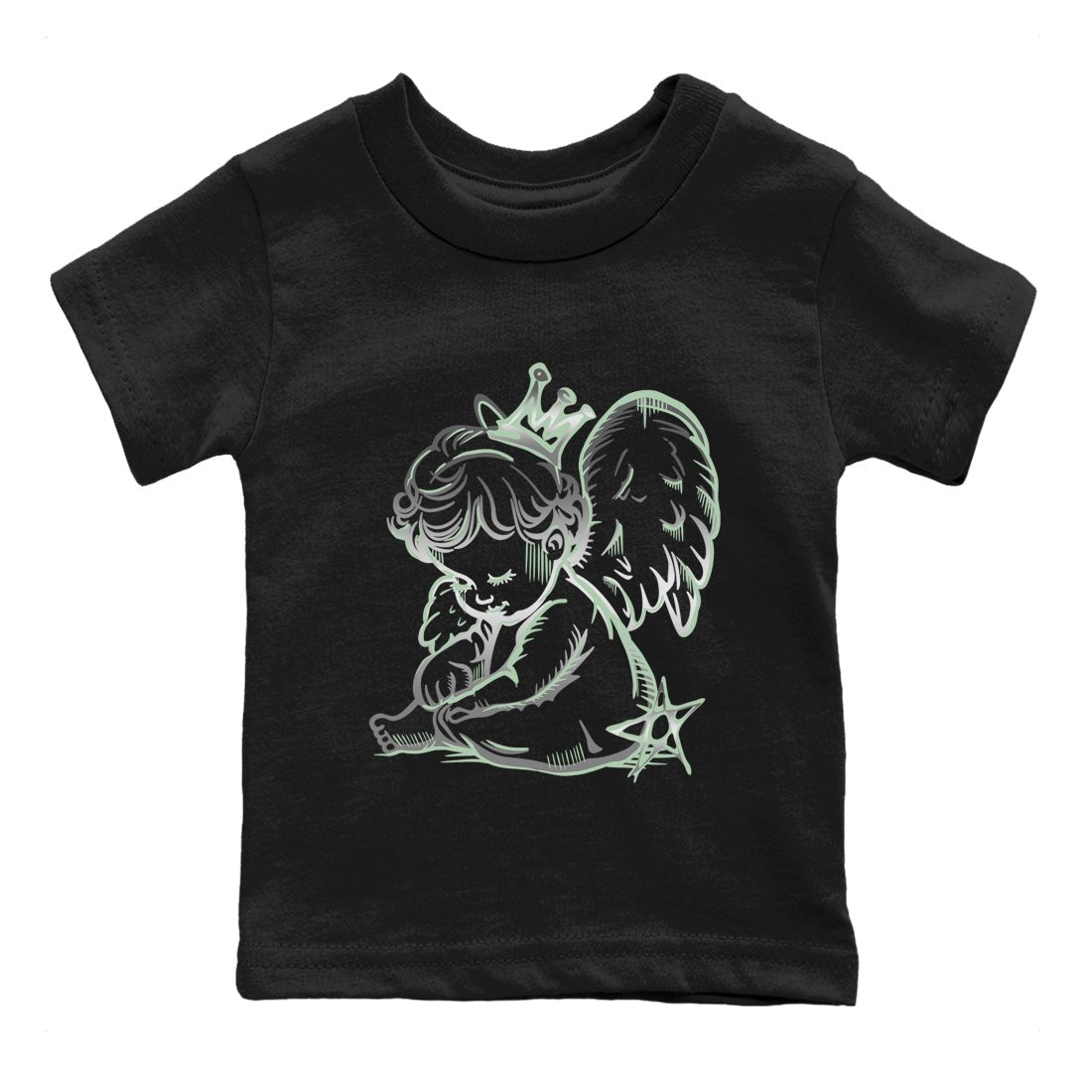 4s Abundance shirts to match jordans Neon Angel sneaker match tees Air Jordan 4 Seafoam match shoes to clothes SNRT Sneaker Tees Youth Baby Black 2 tee