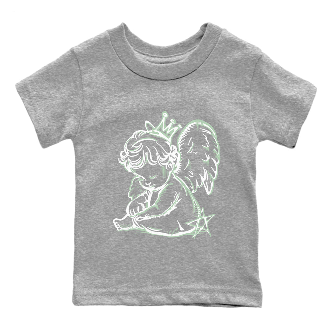4s Abundance shirts to match jordans Neon Angel sneaker match tees Air Jordan 4 Seafoam match shoes to clothes SNRT Sneaker Tees Youth Baby Heather Grey 2 tee