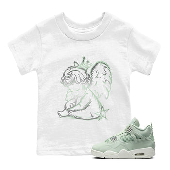 4s Abundance shirts to match jordans Neon Angel sneaker match tees Air Jordan 4 Seafoam match shoes to clothes SNRT Sneaker Tees Youth Baby White 1 tee