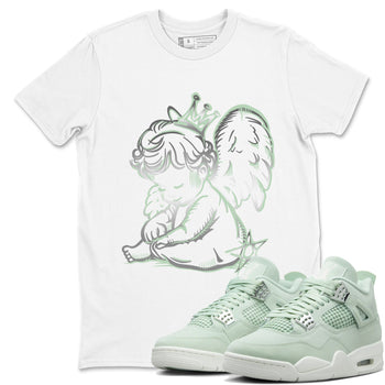 4s Abundance shirts to match jordans Neon Angel sneaker match tees Air Jordan 4 Seafoam match shoes to clothes SNRT Sneaker Tees unisex cotton White 1 shirts