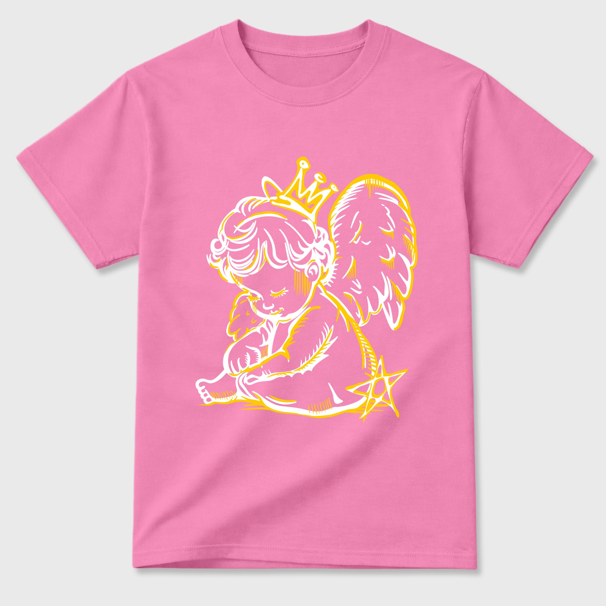 Neon Angel Graphic T-Shirt featuring original streetwear artwork designed to match the Air Jordan 4 Comic. Bubble Gum 2 Graphic T-Shirt.