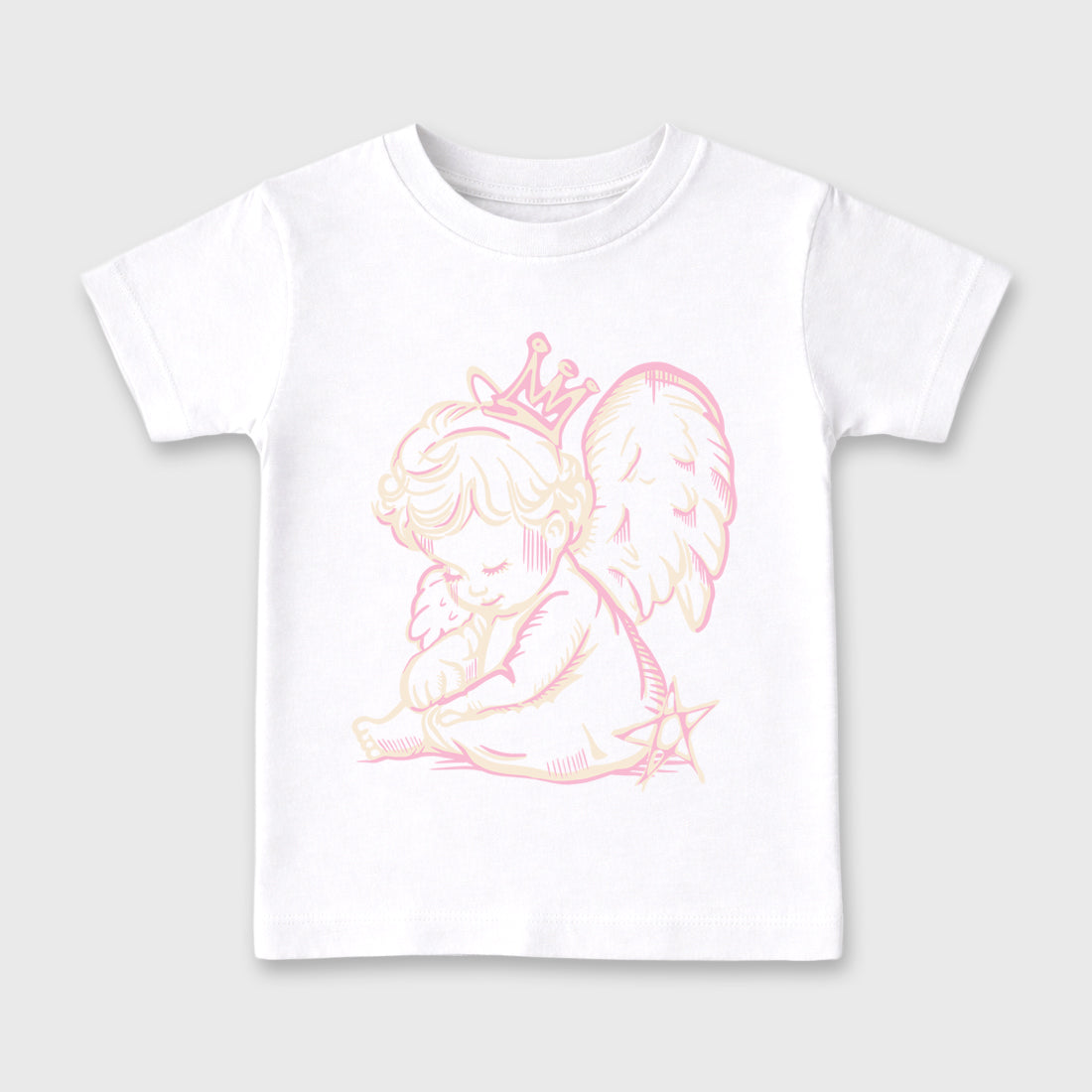 Sneaker match tees – Sneaker Tees To Match Air Jordan 4 Iced Carmine Shoes – Neon Angel Kids T-Shirt White 2