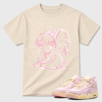 Sneaker match tees – Sneaker Tees To Match Air Jordan 4 Iced Carmine Shoes – Neon Angel Tee Natural 1