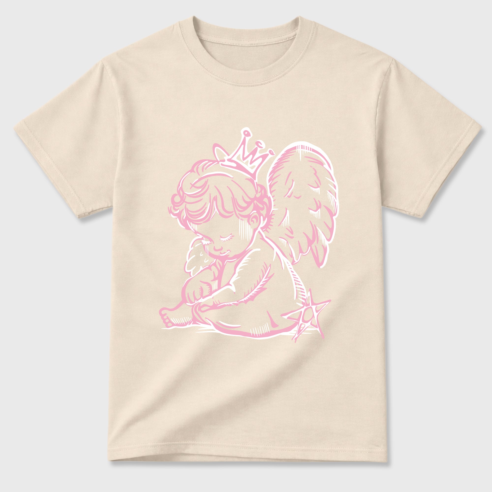 Sneaker match tees – Sneaker Tees To Match Air Jordan 4 Iced Carmine Shoes – Neon Angel Tee Natural 2