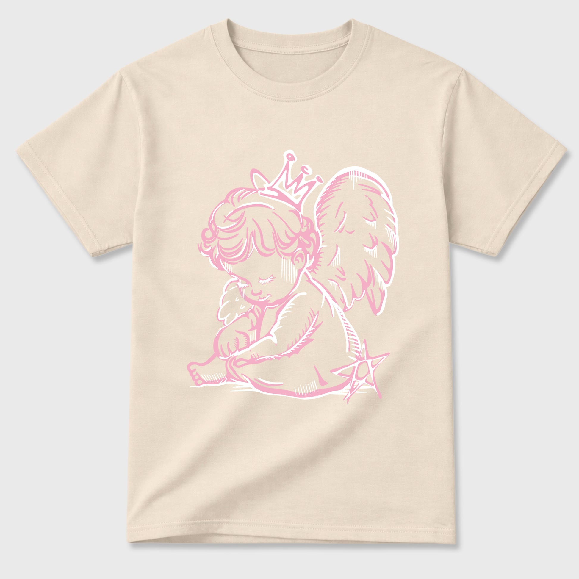 Sneaker match tees – Sneaker Tees To Match Air Jordan 4 Iced Carmine Shoes – Neon Angel Tee Natural 2