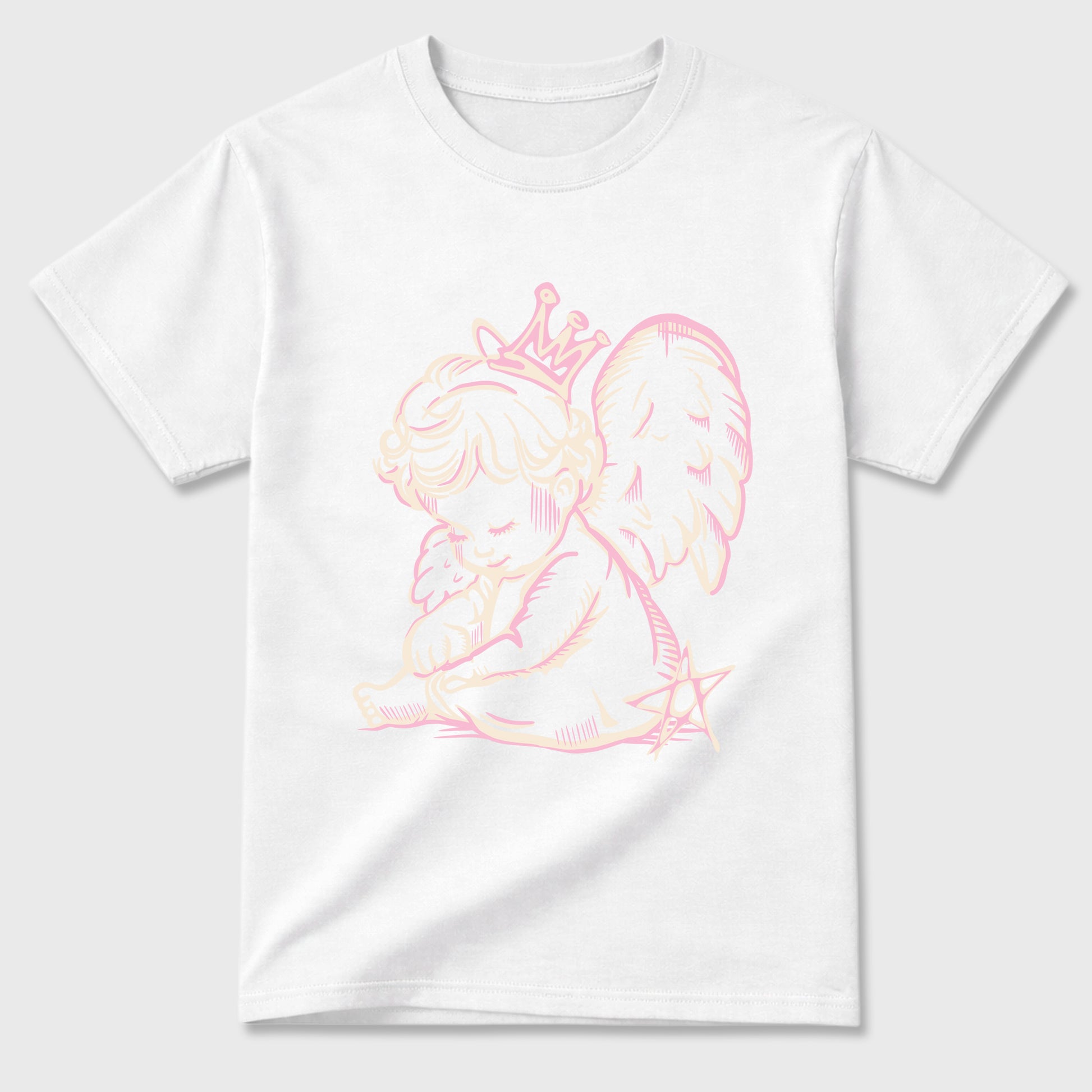 Sneaker match tees – Sneaker Tees To Match Air Jordan 4 Iced Carmine Shoes – Neon Angel Tee White 2