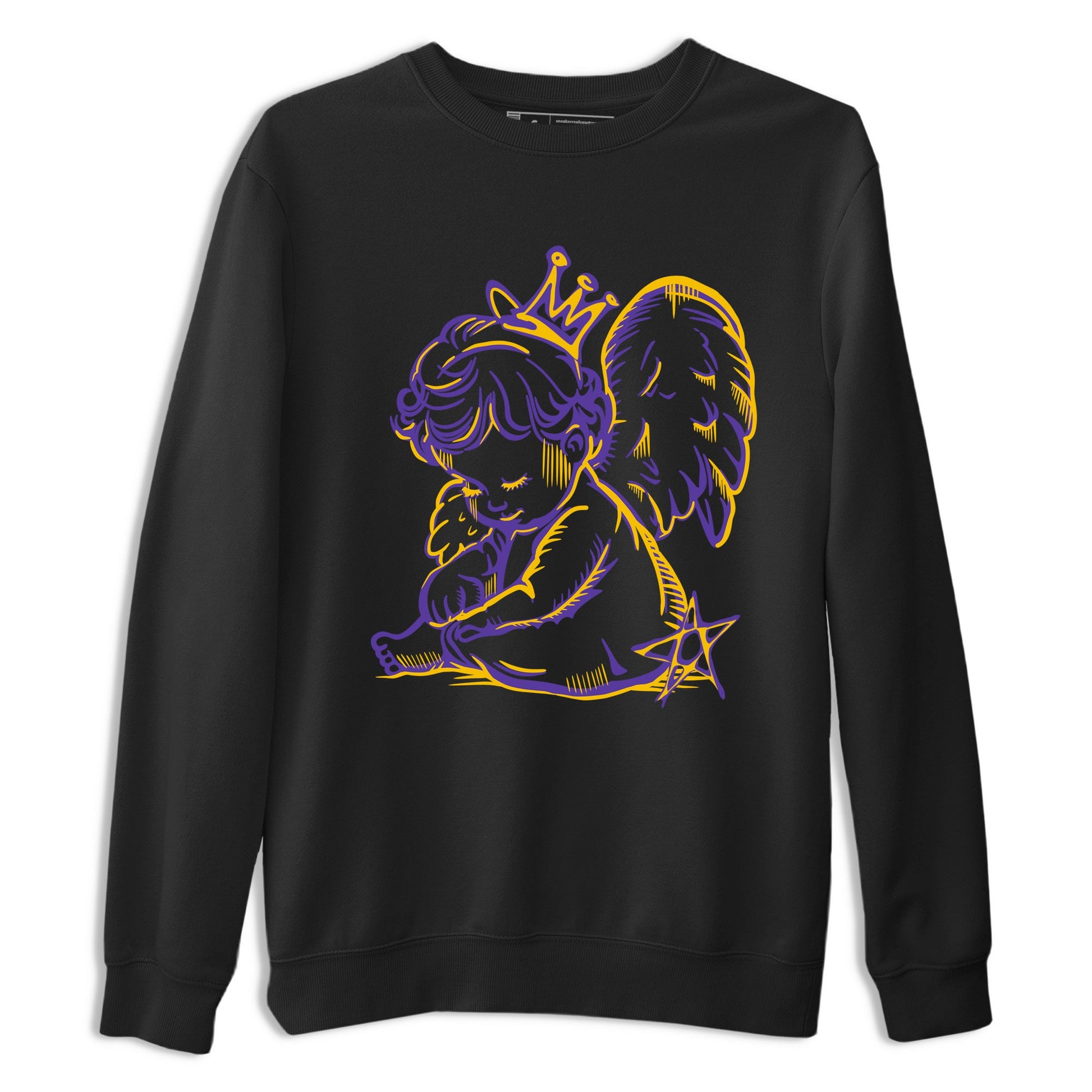 Sneaker match tees – Sneaker Tees To Match Air Jordan 4 Lakeshow Shoes – Neon Angel Tee Black 2