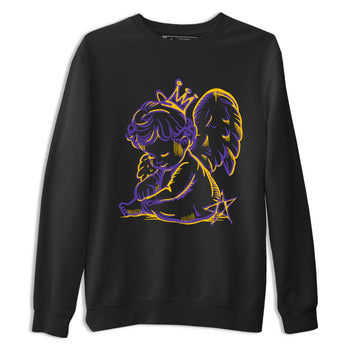 Sneaker match tees – Sneaker Tees To Match Air Jordan 4 Lakeshow Shoes – Neon Angel Tee Black 2