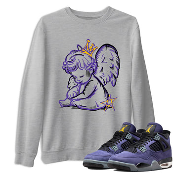 Sneaker match tees – Sneaker Tees To Match Air Jordan 4 Lakeshow Shoes – Neon Angel Tee Heather Grey 1