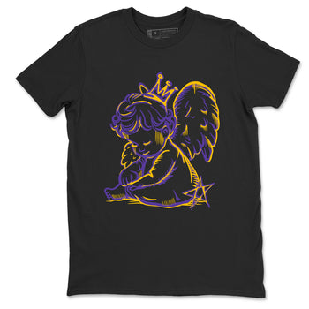Sneaker match tees – Sneaker Tees To Match Air Jordan 4 Lakeshow Shoes – Neon Angel Tee Black 2