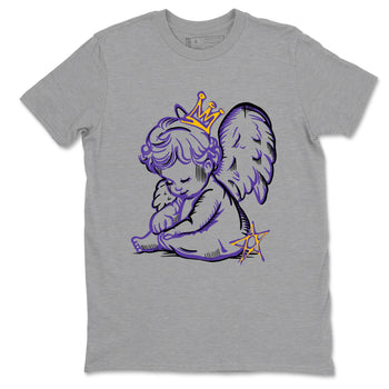 Sneaker match tees – Sneaker Tees To Match Air Jordan 4 Lakeshow Shoes – Neon Angel Tee Heather Grey 2