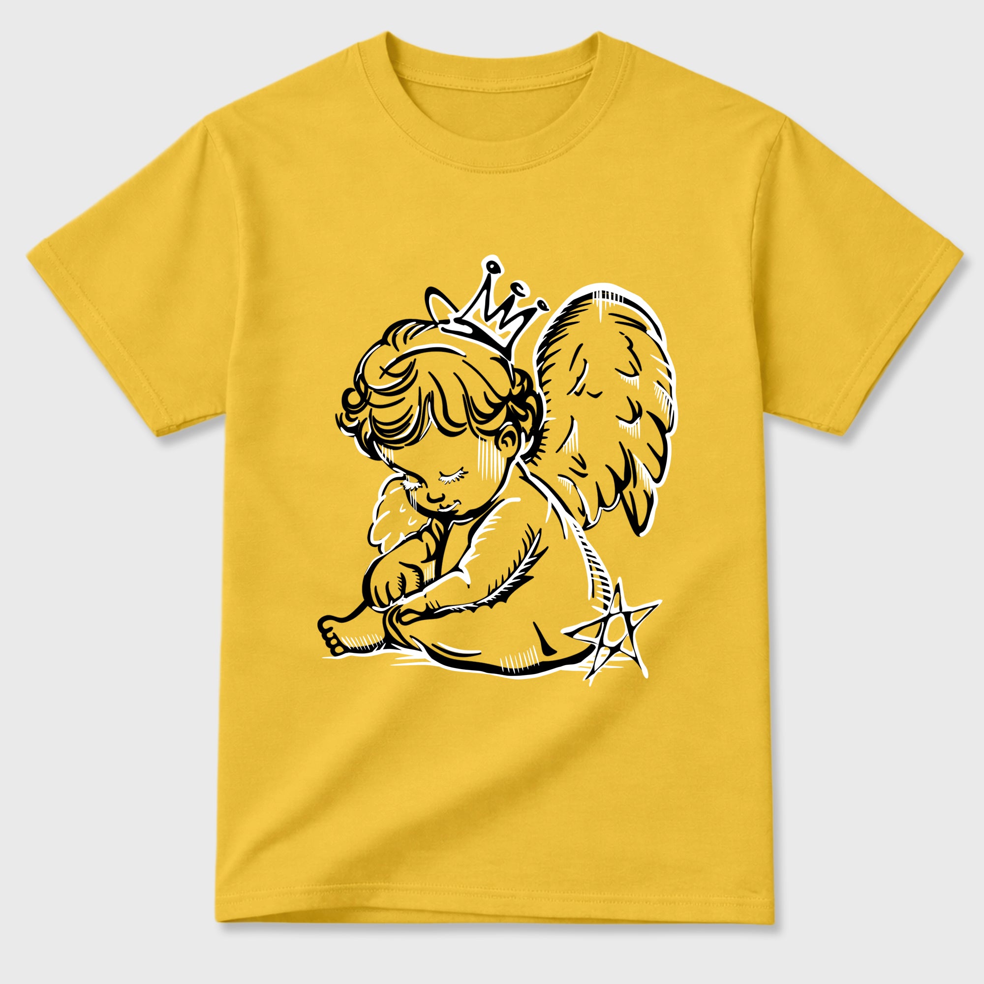 Neon Angel Graphic T-Shirt featuring original streetwear artwork designed to match the Air Jordan 4 Tour Yellow. Daisy 2 Graphic T-Shirt.