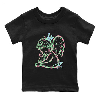 Best Sneakerfits graphic tee – Perfect Valentine's Day outfits to match Air Jordan 4 Valentines Day Kids – Neon Angel Kids T-Shirt Black 2