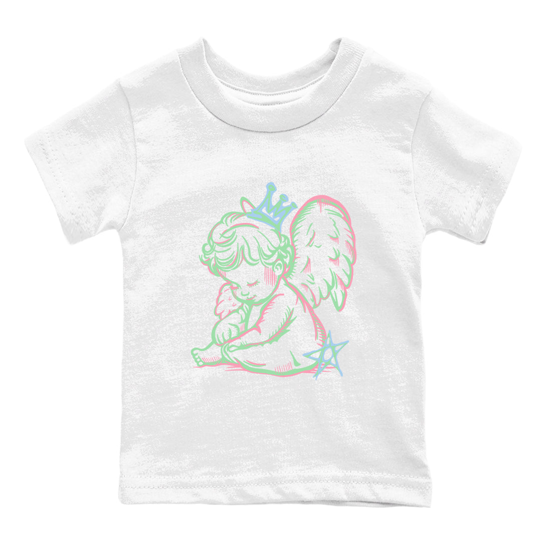 Best Sneakerfits graphic tee – Perfect Valentine's Day outfits to match Air Jordan 4 Valentines Day Kids – Neon Angel Kids T-Shirt White 2