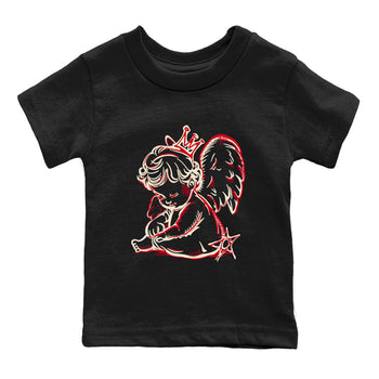 Perfect Valentine's Day Gifts graphic tee  – Graphic Tees To Match Air Jordan 4 Valentines Day – Neon Angel Kids Graphic T-Shirt Black 2