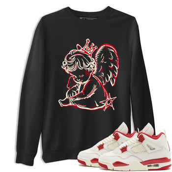 Perfect Valentine's Day Gifts graphic tee  – Graphic Tees To Match Air Jordan 4 Valentines Day – Neon Angel Tee Black 1