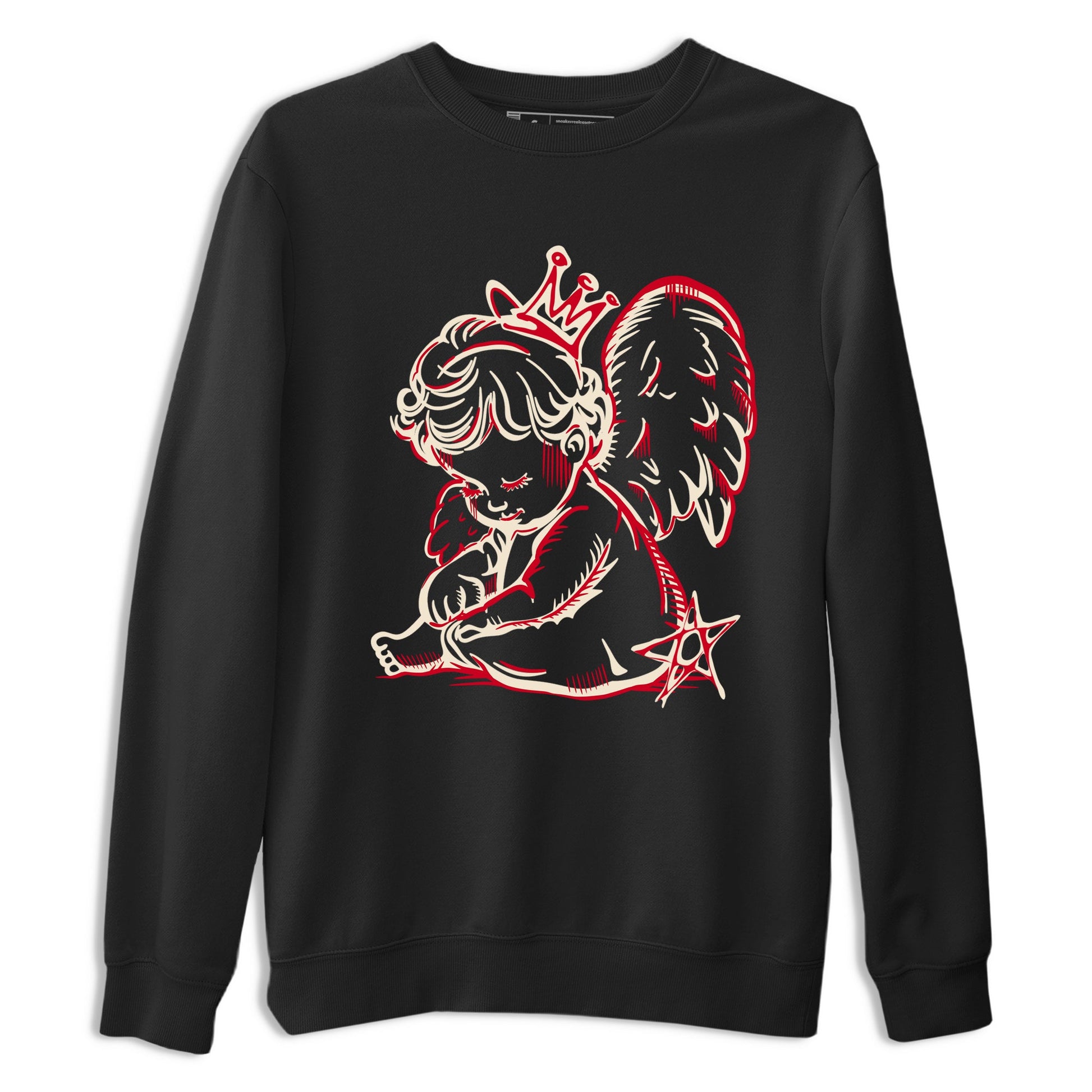 Perfect Valentine's Day Gifts graphic tee  – Graphic Tees To Match Air Jordan 4 Valentines Day – Neon Angel Tee Black 2