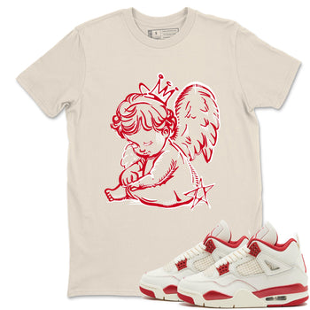 Perfect Valentine's Day Gifts graphic tee  – Graphic Tees To Match Air Jordan 4 Valentines Day – Neon Angel Tee Natural 1