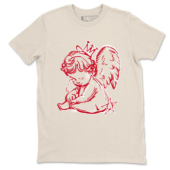 Perfect Valentine's Day Gifts graphic tee  – Graphic Tees To Match Air Jordan 4 Valentines Day – Neon Angel Tee Natural 2