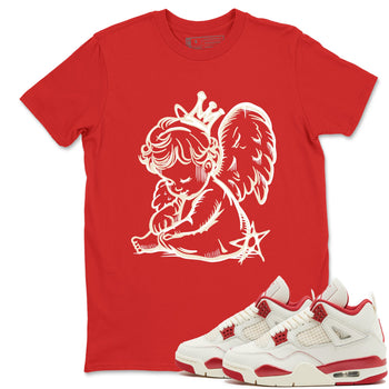 Perfect Valentine's Day Gifts graphic tee  – Graphic Tees To Match Air Jordan 4 Valentines Day – Neon Angel Tee Red 1