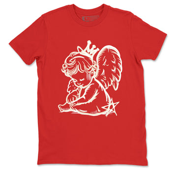 Perfect Valentine's Day Gifts graphic tee  – Graphic Tees To Match Air Jordan 4 Valentines Day – Neon Angel Tee Red 2