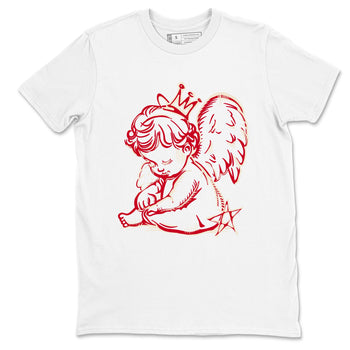 Perfect Valentine's Day Gifts graphic tee  – Graphic Tees To Match Air Jordan 4 Valentines Day – Neon Angel Tee White 2