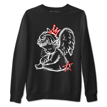 Neon Angel sneaker match t-shirt styled to complete your fit with the Air Jordan 4 White Cement sneakers, shown in Black 2.
