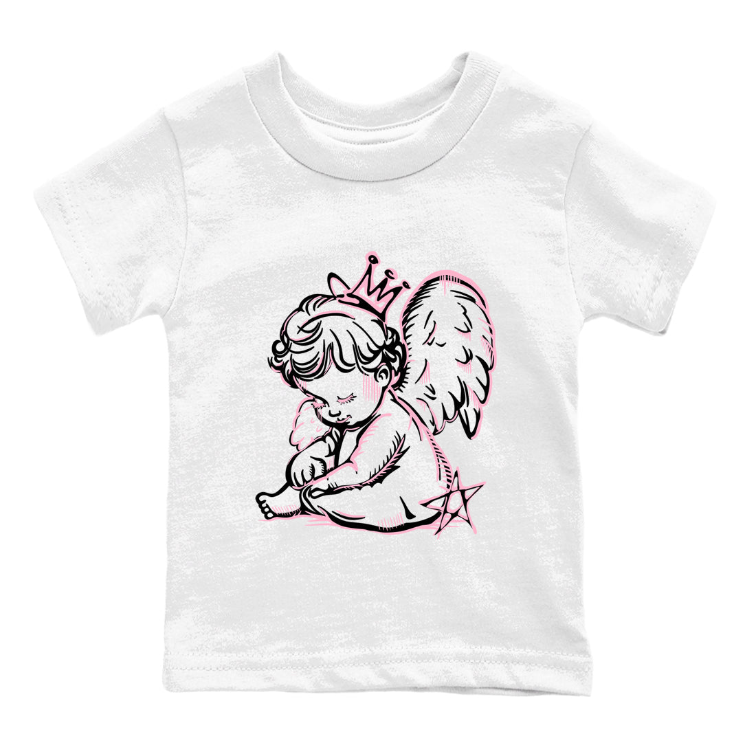 Sneaker match tees – Sneaker Tees To Match Air Jordan 5 35th Anniversary Shoes – Neon Angel Kids T-Shirt White 2