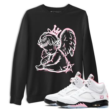 Sneaker match tees – Sneaker Tees To Match Air Jordan 5 35th Anniversary Shoes – Neon Angel Tee Black 1