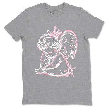 Sneaker match tees – Sneaker Tees To Match Air Jordan 5 35th Anniversary Shoes – Neon Angel Tee Heather Grey 2