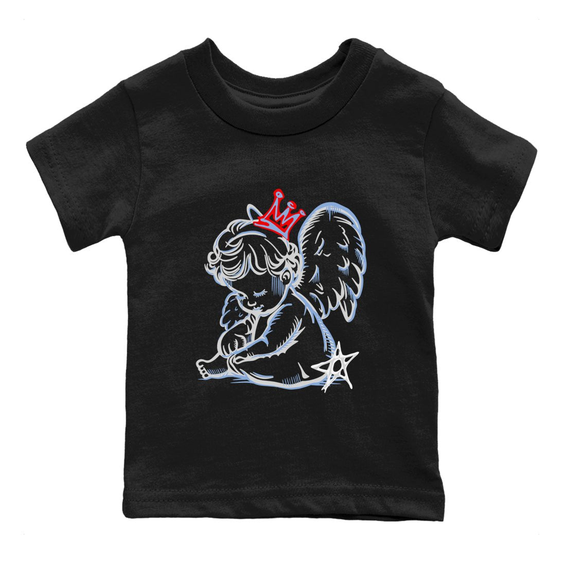 5s Black Metallic Reimgined shirts to match jordans Neon Angel best t shirts to wear with jordans AJ5 Black Metallic Reimgined match shoes to clothes SNRT Sneaker Tees Youth Baby Black 2 tee