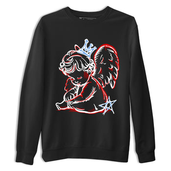 Sneaker match tees – Sneaker Tees To Match Air Jordan 5 Fire Red Shoes – Neon Angel Tee Black 2