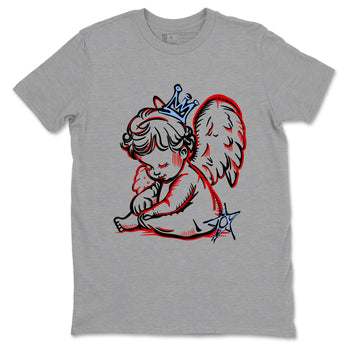 Sneaker match tees – Sneaker Tees To Match Air Jordan 5 Fire Red Shoes – Neon Angel Tee Heather Grey 2