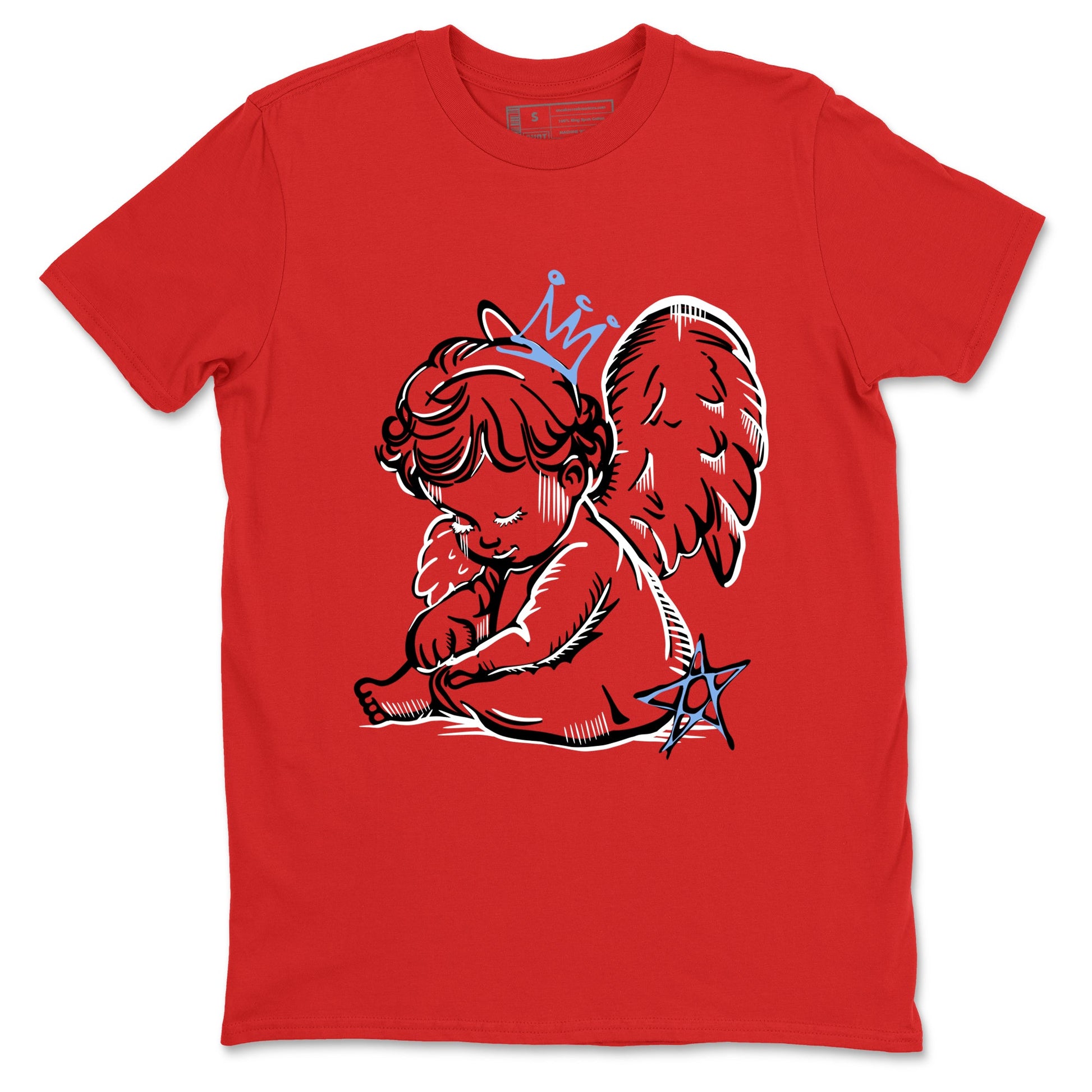 Sneaker match tees – Sneaker Tees To Match Air Jordan 5 Fire Red Shoes – Neon Angel Tee Red 2