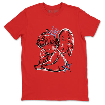 Sneaker match tees – Sneaker Tees To Match Air Jordan 5 Fire Red Shoes – Neon Angel Tee Red 2