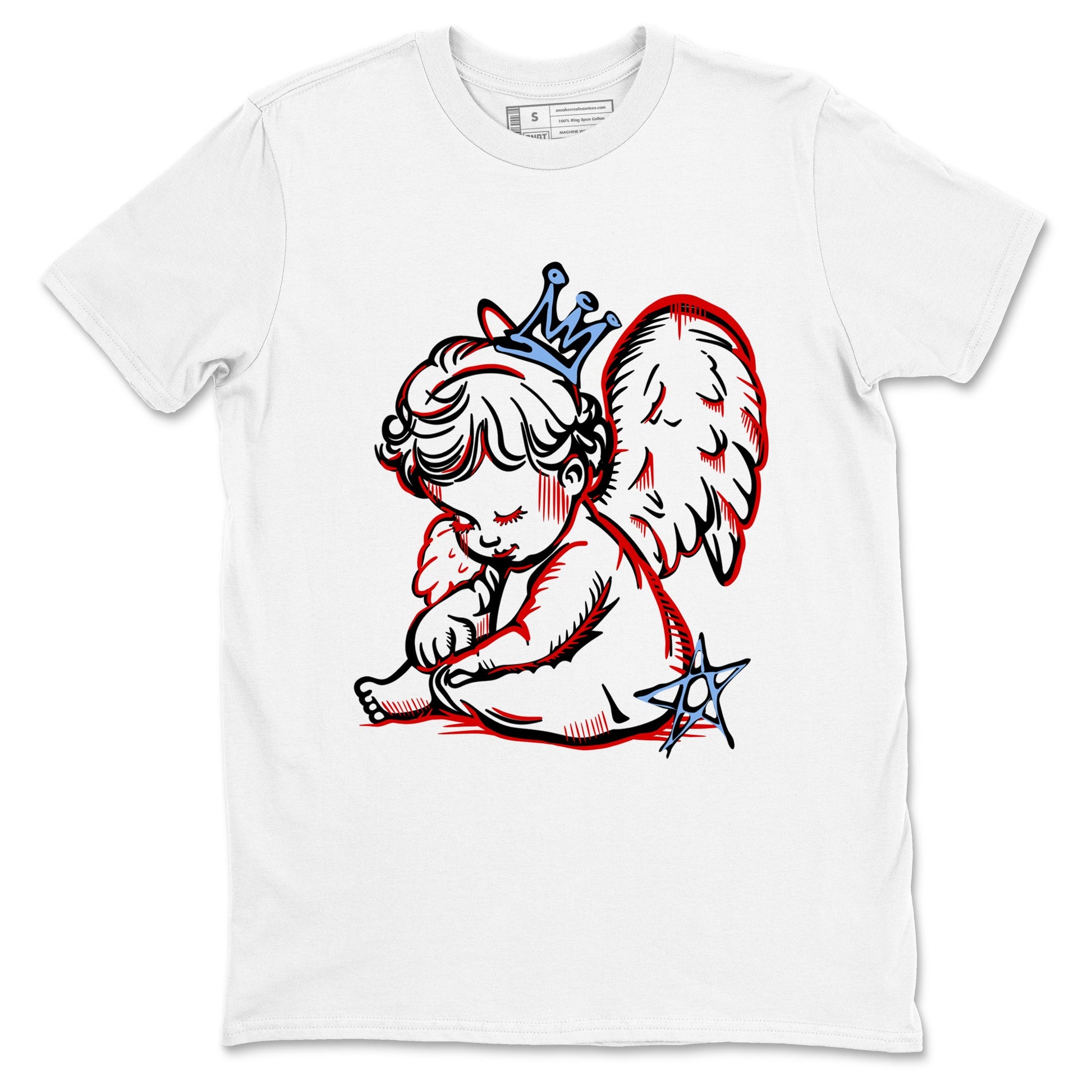 Sneaker match tees – Sneaker Tees To Match Air Jordan 5 Fire Red Shoes – Neon Angel Tee White 2