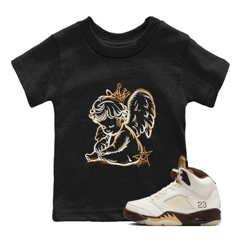 5s Golden Ticket shirts to match jordans  Neon Angel shirts to match jordans Air Jordan 5 Golden Ticket match shoes to clothes SNRT Sneaker Tees Youth Baby Black 1 tee