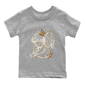 5s Golden Ticket shirts to match jordans  Neon Angel shirts to match jordans Air Jordan 5 Golden Ticket match shoes to clothes SNRT Sneaker Tees Youth Baby Heather Grey 2 tee