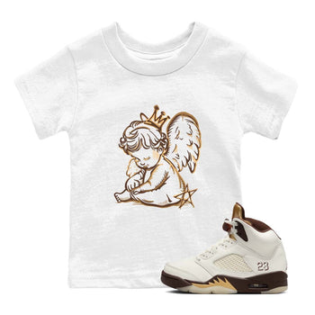 5s Golden Ticket shirts to match jordans  Neon Angel shirts to match jordans Air Jordan 5 Golden Ticket match shoes to clothes SNRT Sneaker Tees Youth Baby White 1 tee