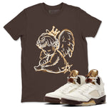 5s Golden Ticket shirts to match jordans  Neon Angel shirts to match jordans Air Jordan 5 Golden Ticket match shoes to clothes SNRT Sneaker Tees unisex cotton Dark Chocolate 1 shirts