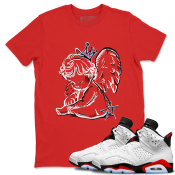 AJ6 Fire Red shirts to match jordans Neon Angel best t shirts to wear with jordans Air Jordan 6 Fire Red match shoes to clothes SNRT Sneaker Tees unisex cotton Red 1 shirts