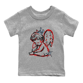 Sneaker match tees – Sneaker Tees To Match Air Jordan 6 Reverse Infrared Shoes – Neon Angel Kids T-Shirt Heather Grey 2
