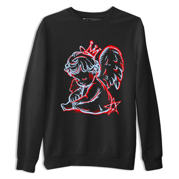 Sneaker match tees – Sneaker Tees To Match Air Jordan 6 Reverse Infrared Shoes – Neon Angel Tee Black 2