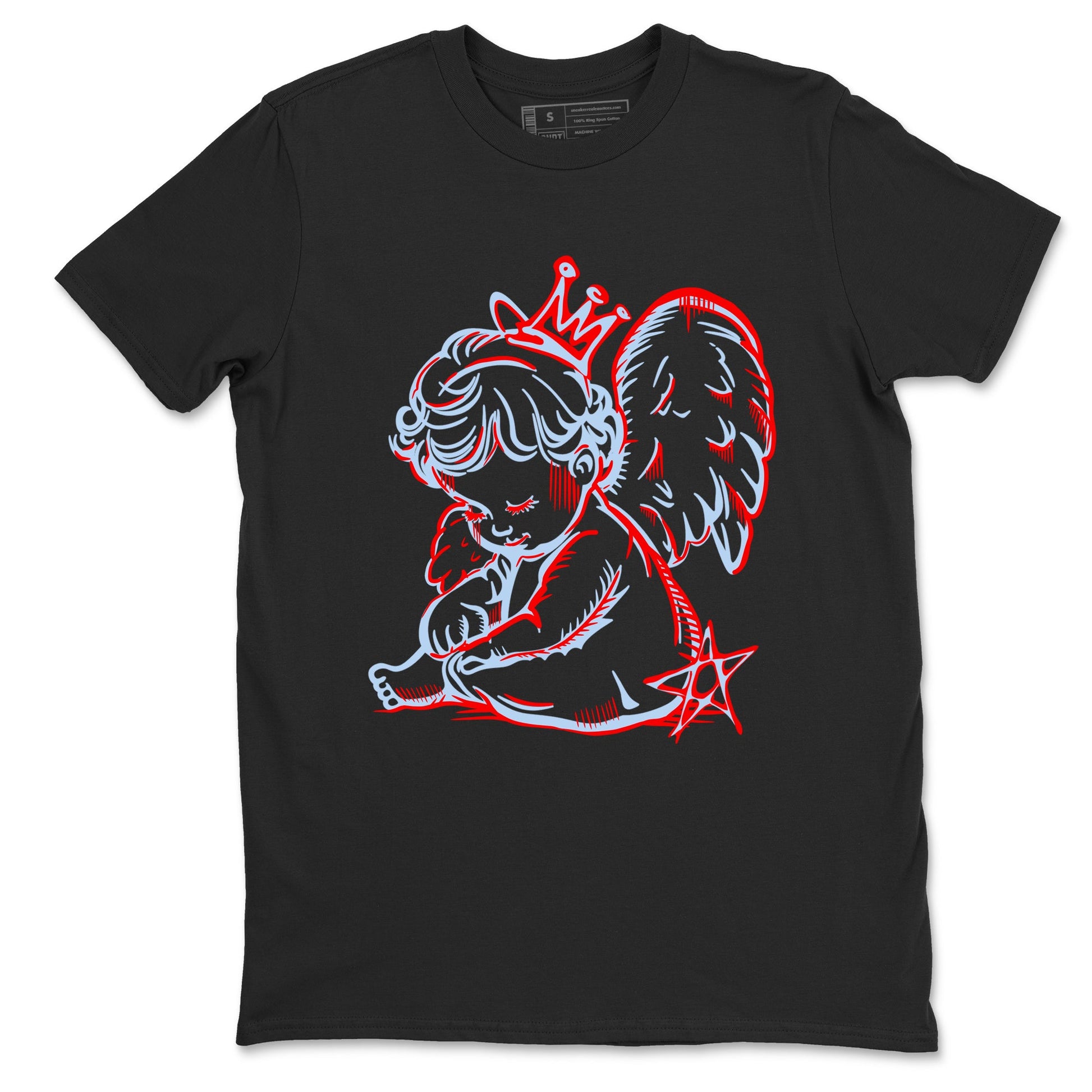 Sneaker match tees – Sneaker Tees To Match Air Jordan 6 Reverse Infrared Shoes – Neon Angel Tee Black 2