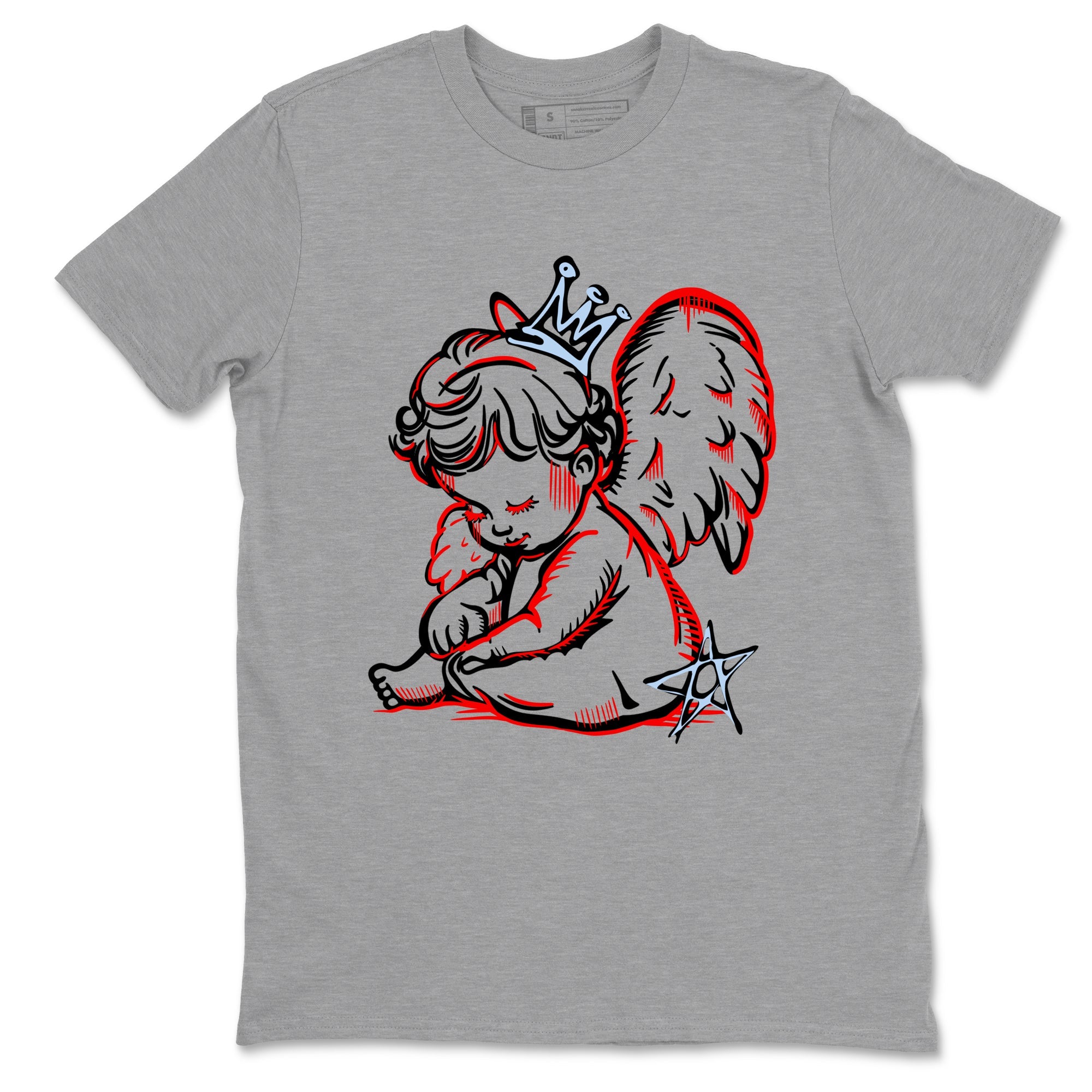 Sneaker match tees – Sneaker Tees To Match Air Jordan 6 Reverse Infrared Shoes – Neon Angel Tee Heather Grey 2