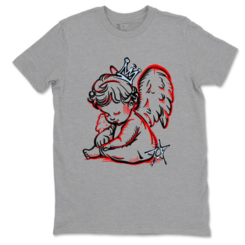 Sneaker match tees – Sneaker Tees To Match Air Jordan 6 Reverse Infrared Shoes – Neon Angel Tee Heather Grey 2