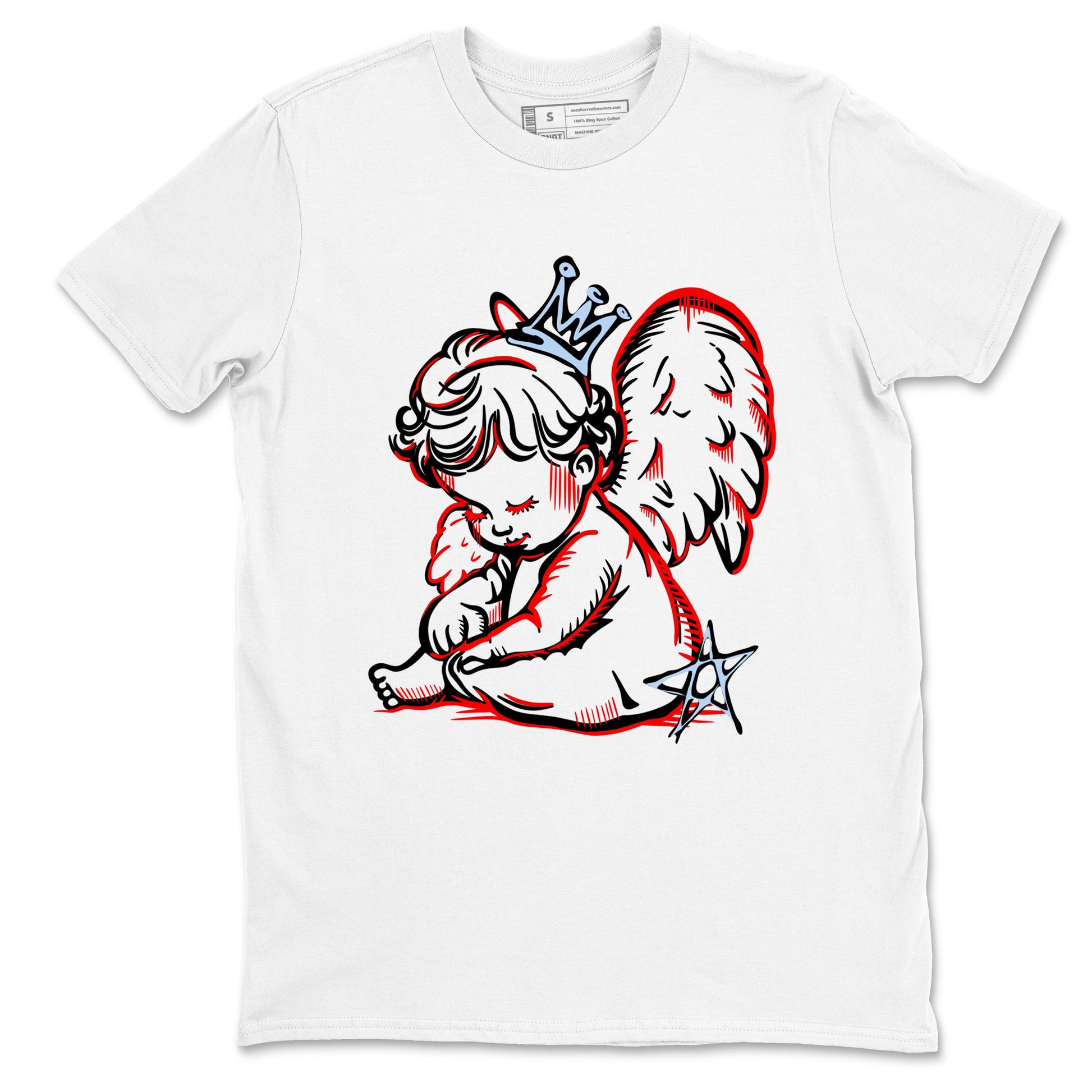 Sneaker match tees – Sneaker Tees To Match Air Jordan 6 Reverse Infrared Shoes – Neon Angel Tee White 2