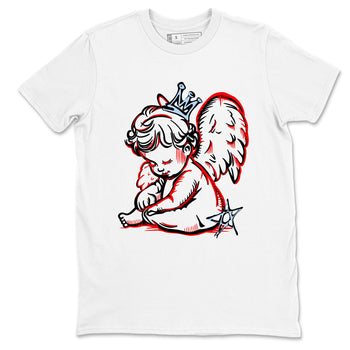Sneaker match tees – Sneaker Tees To Match Air Jordan 6 Reverse Infrared Shoes – Neon Angel Tee White 2