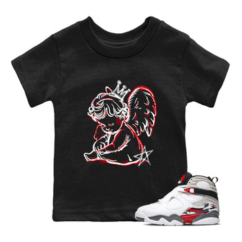 Sneaker match tees – Sneaker Tees To Match Air Jordan 8 Bunny Shoes Air Jordan 8 Bunny White and True Red – Neon Angel Kids T-Shirt Black 1